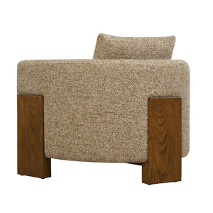  Cream Boucle 3-Legged Accent Chair | Oroa.com