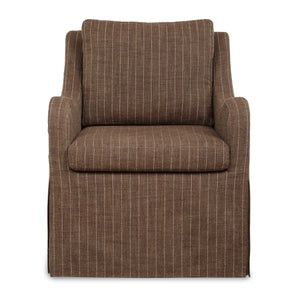   Brown Pinstripes Swivel Chair | Oroa.com