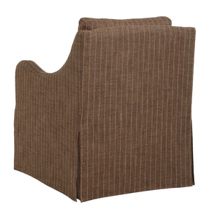   Brown Pinstripes Swivel Chair | Oroa.com