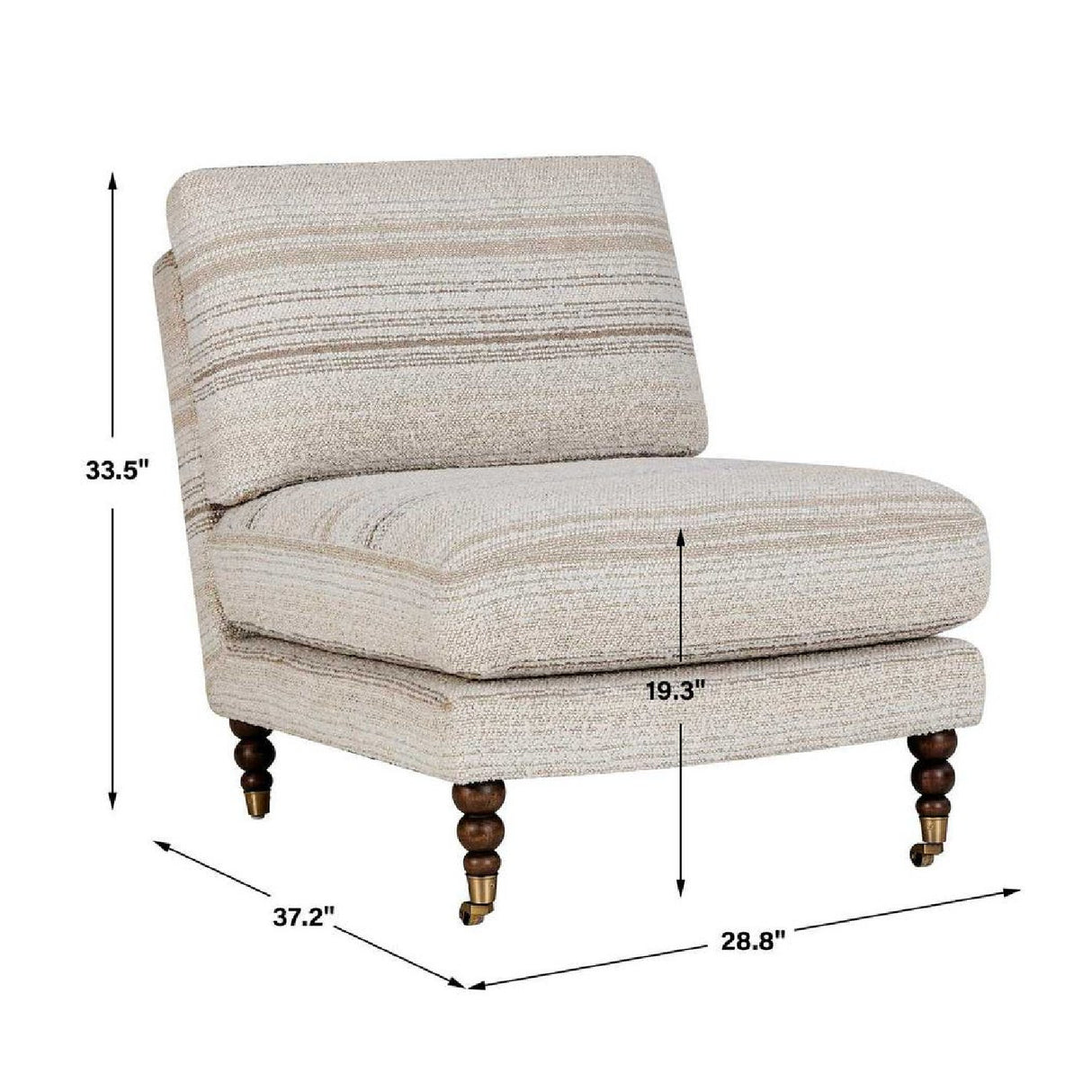   Boucle Stripes Accent Chair | Oroa.com