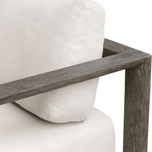   Modern European furniture - White Cushioned 3-Seater Outdoor Sofa - www.oroa.com | Oroa.com