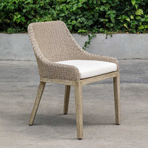   Beige Wicker Outdoor Dining Chair | Oroa.com