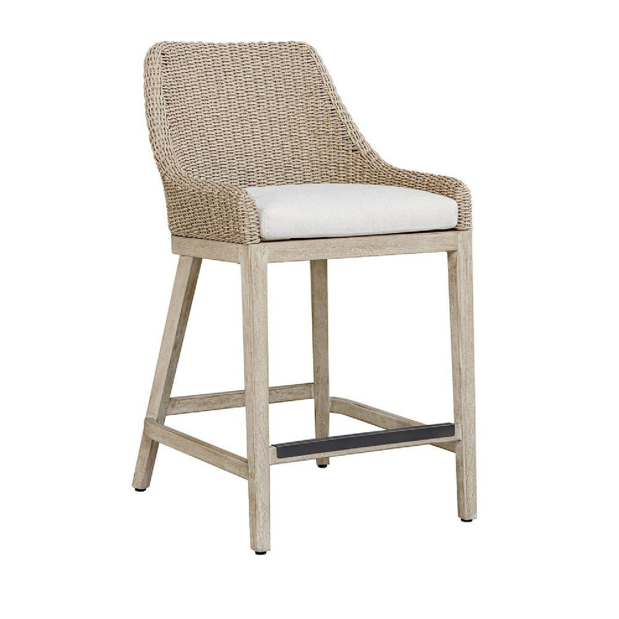   Beige Wicker Outdoor Counter Stool | Oroa.com