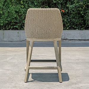   Beige Wicker Outdoor Counter Stool | Oroa.com