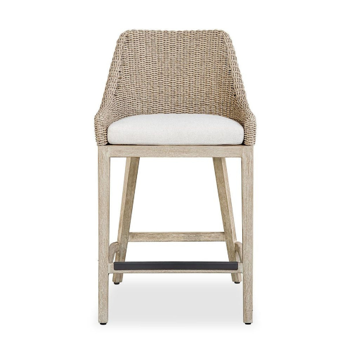   Beige Wicker Outdoor Counter Stool | Oroa.com