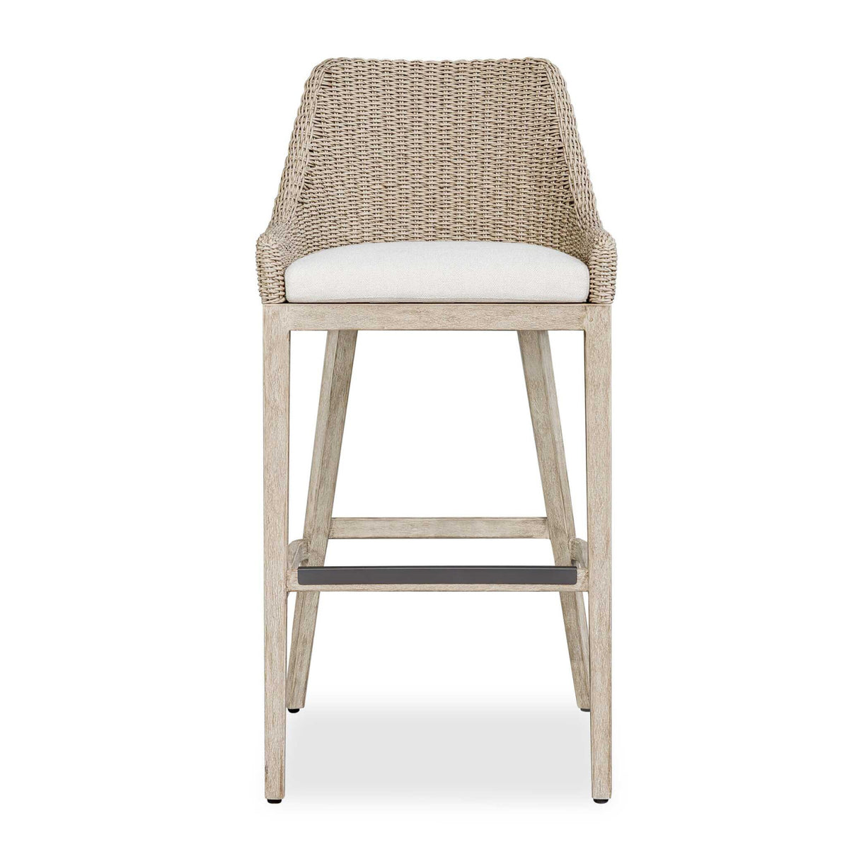  Cream Wicker Outdoor Bar Stool | Oroa.com