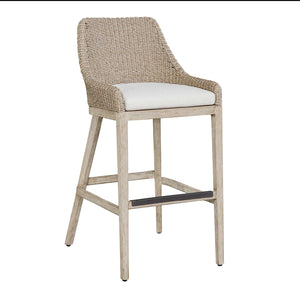   Cream Wicker Outdoor Bar Stool | Oroa.com