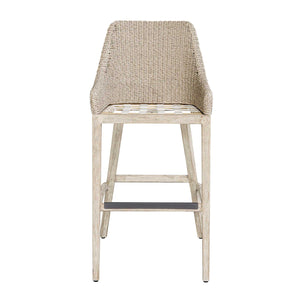   Cream Wicker Outdoor Bar Stool | Oroa.com
