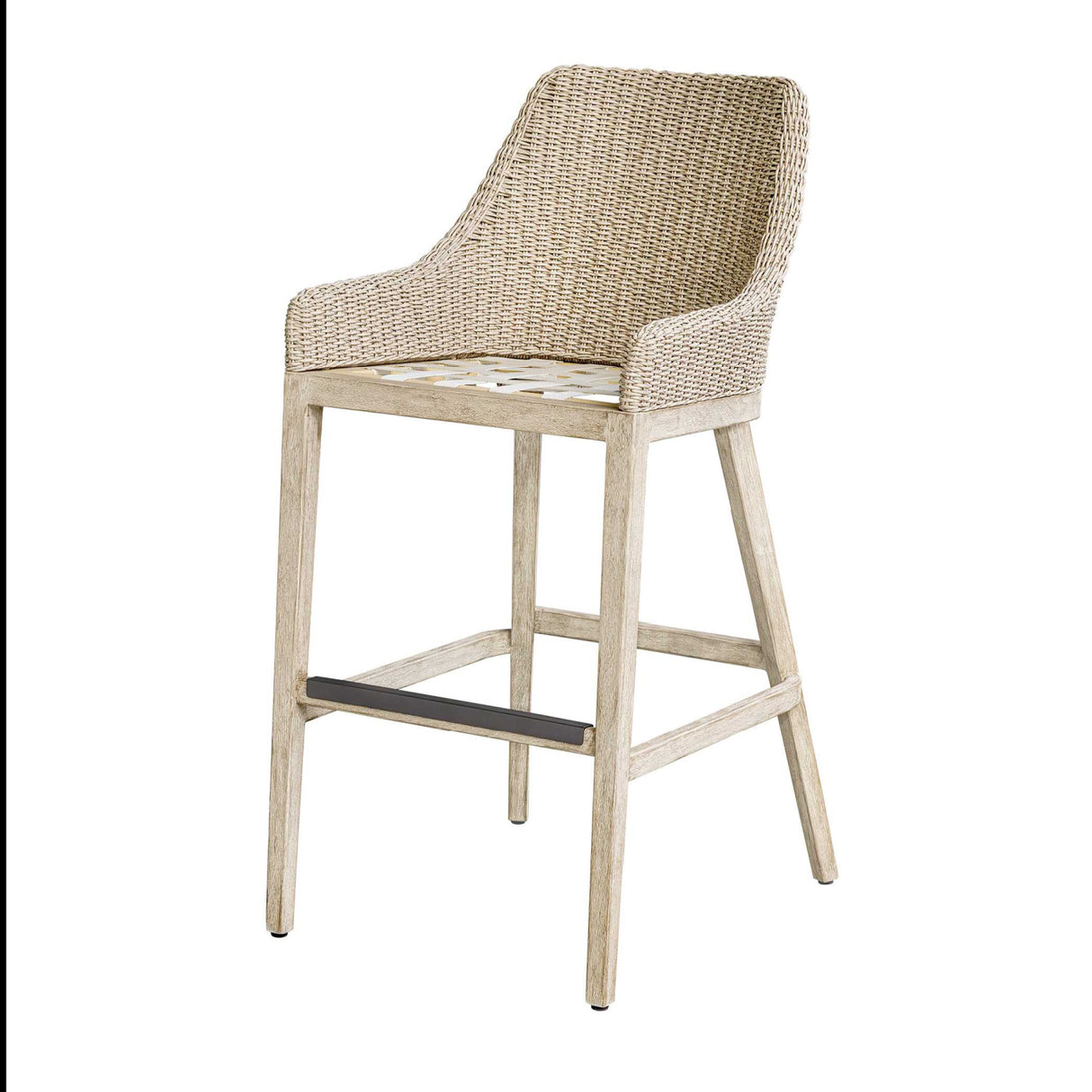   Cream Wicker Outdoor Bar Stool | Oroa.com