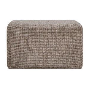   Cream Woven Rectangular Ottoman | Oroa.com