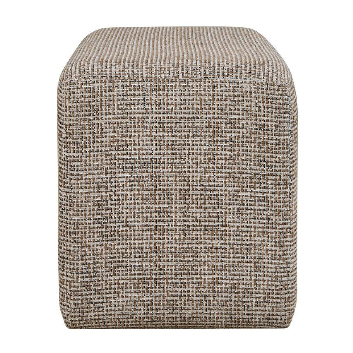   Cream Woven Rectangular Ottoman | Oroa.com