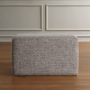   Cream Woven Rectangular Ottoman | Oroa.com