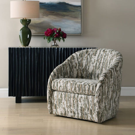   Slubbed Boucle Swivel Chair | Oroa.com