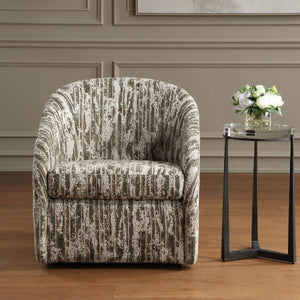   Slubbed Boucle Swivel Chair | Oroa.com