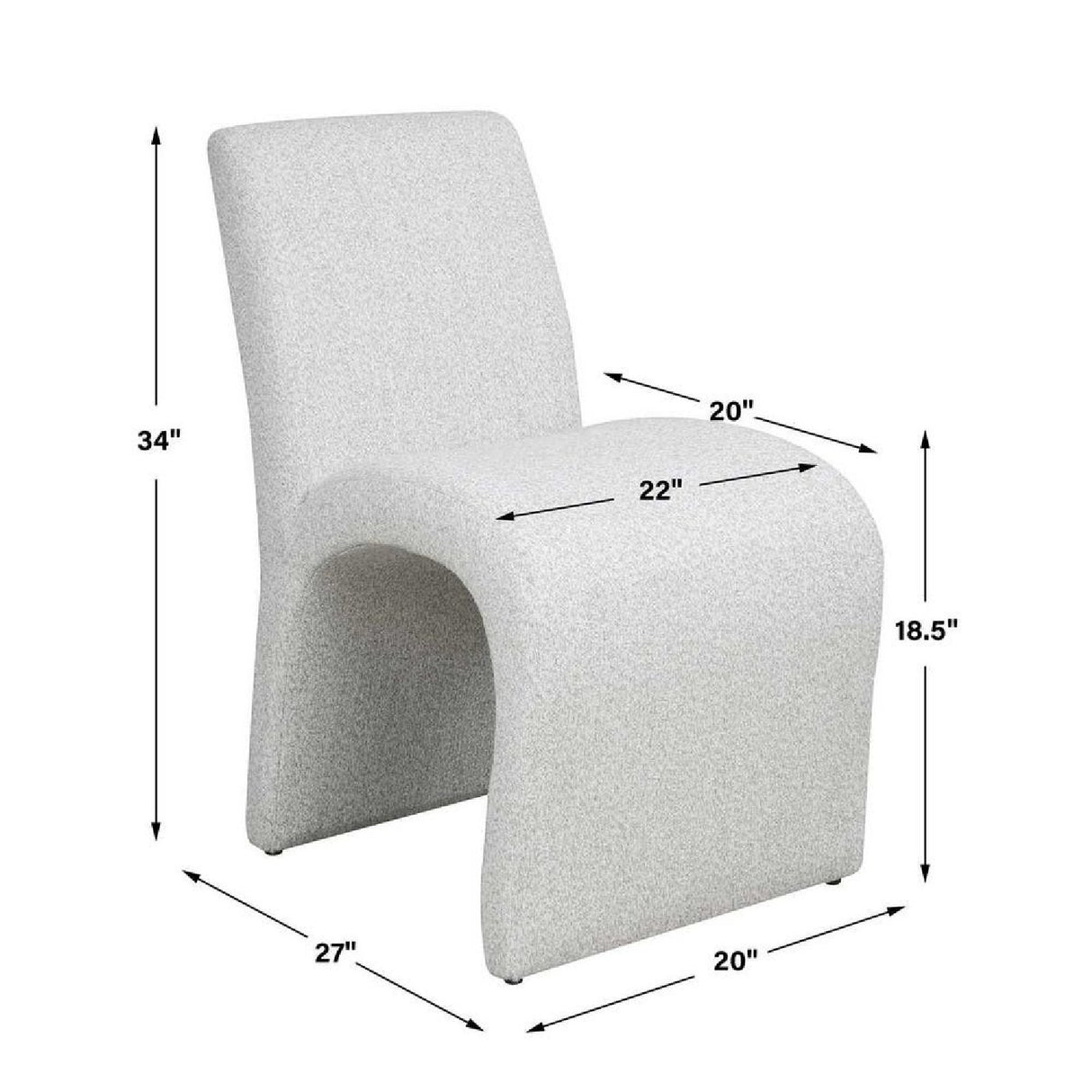   Boucle Arched Dining Chair | Oroa.com