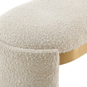   White Boucle Bench | Oroa.com
