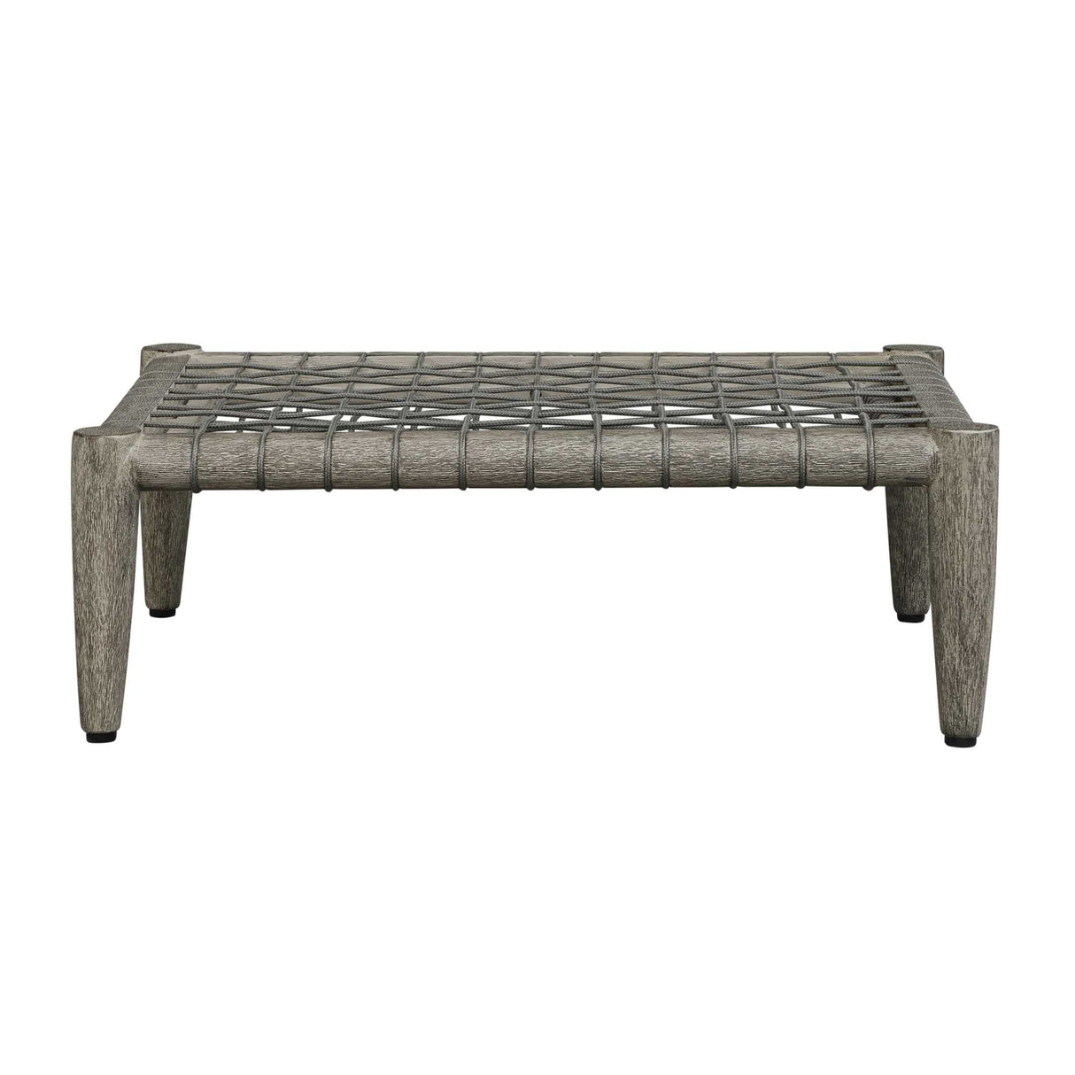   White Cushioned Outdoor Ottoman | Oroa.com