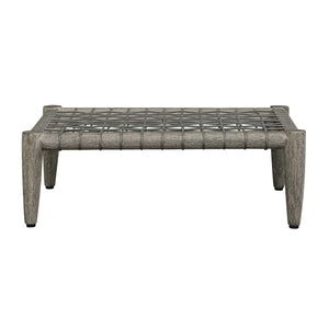   White Cushioned Outdoor Ottoman | Oroa.com