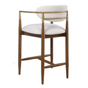   Modern European furniture - White Velvet Counter Stool - www.oroa.com | Oroa.com