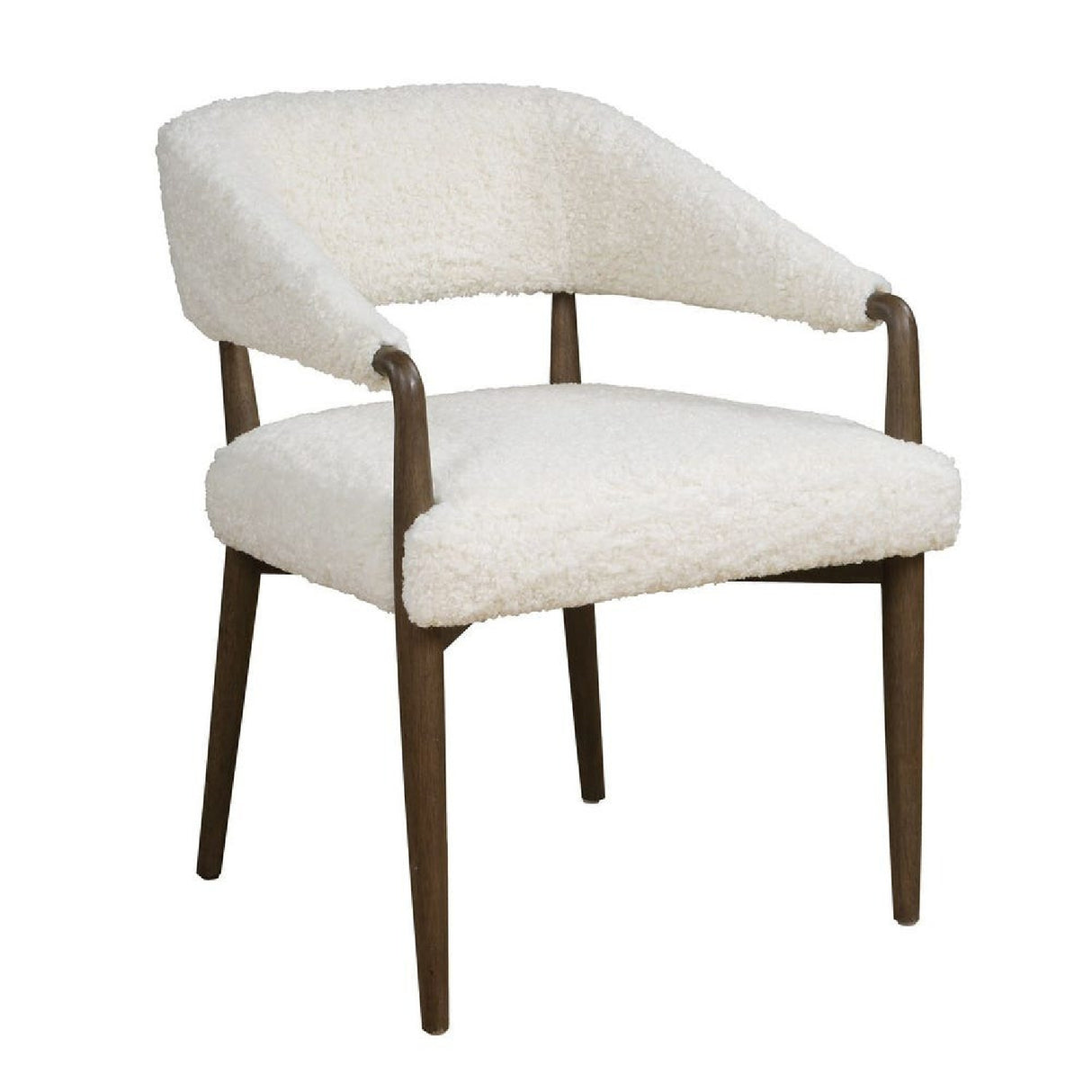   Cream Shearling Dining Chair | Oroa.com
