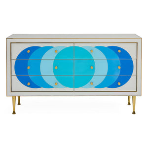Blue Glass Panes Credenza | Jonathan Adler Ultramarine | Oroa.com