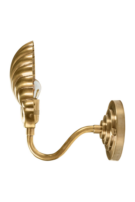 Gold Scalloped Wall Lamp | Versmissen Bonaire | Oroa.com