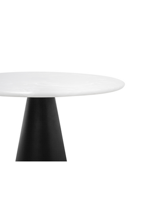 White Marble Pedestal Coffee Table | Versmissen Cone | Oroa.com