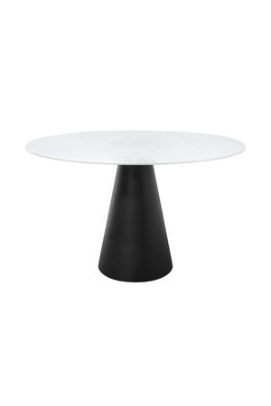 White Marble Pedestal Dining Table | Versmissen Cone | Oroa.com