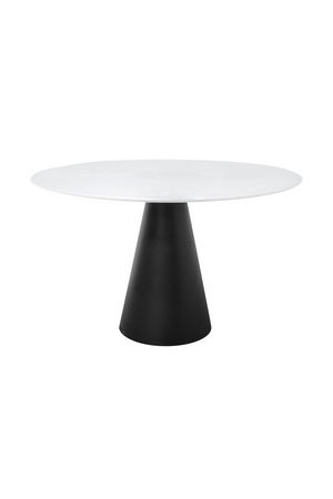 White Marble Pedestal Dining Table | Versmissen Cone | Oroa.com