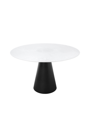 White Marble Pedestal Dining Table | Versmissen Cone | Oroa.com