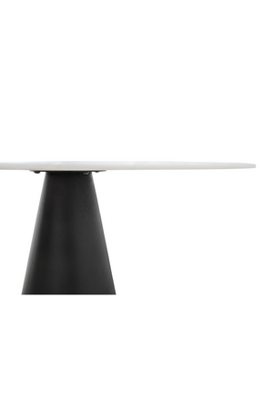 White Marble Pedestal Dining Table | Versmissen Cone | Oroa.com
