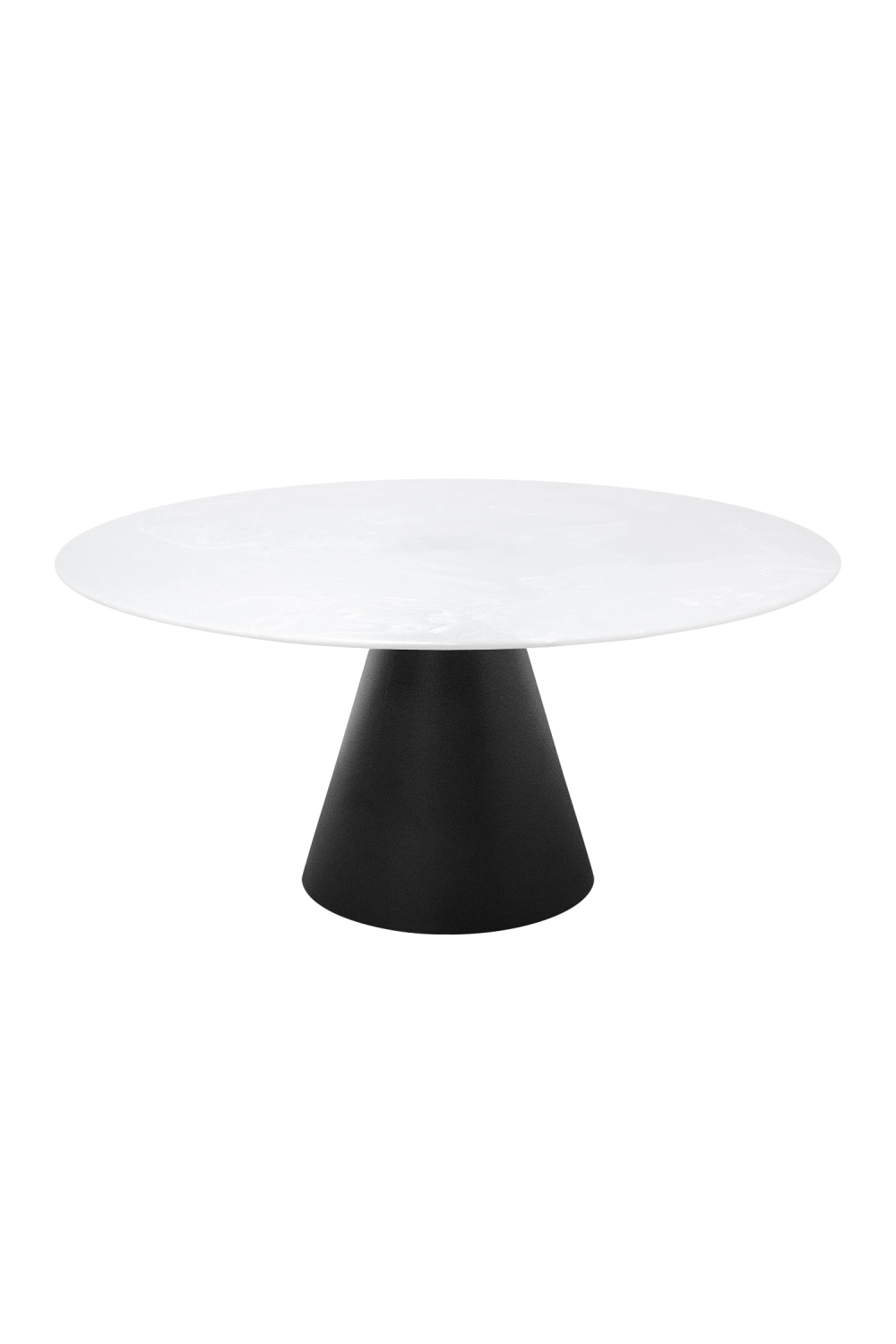 White Marble Pedestal Dining Table | Versmissen Cone | Oroa.com