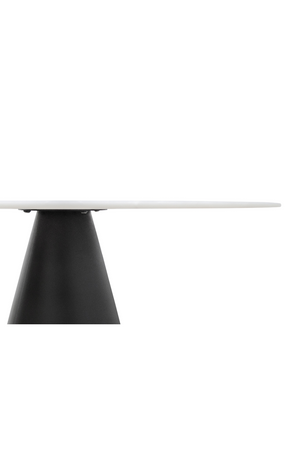 White Marble Pedestal Dining Table | Versmissen Cone | Oroa.com