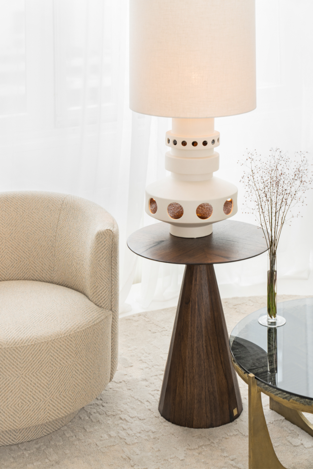 Wooden Pedestal Occasional Table | Versmissen Congo | Oroa.com