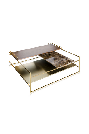 Multi-layered Gold Coffee Table | Versmissen Architect | Oroa.com
