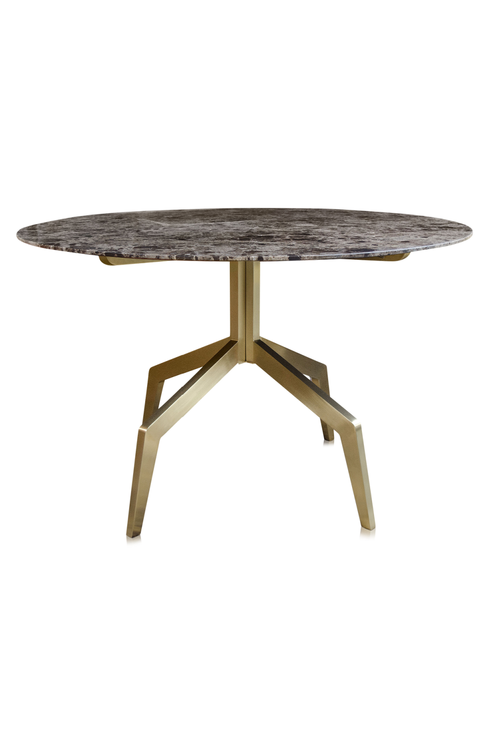 Brown Marble Round DIning Table | Versmissen Razor | Oroa.com