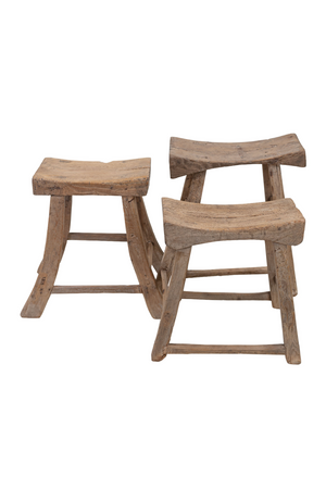 Rustic Elm Saddle Stool | Versmissen | Oroa.com