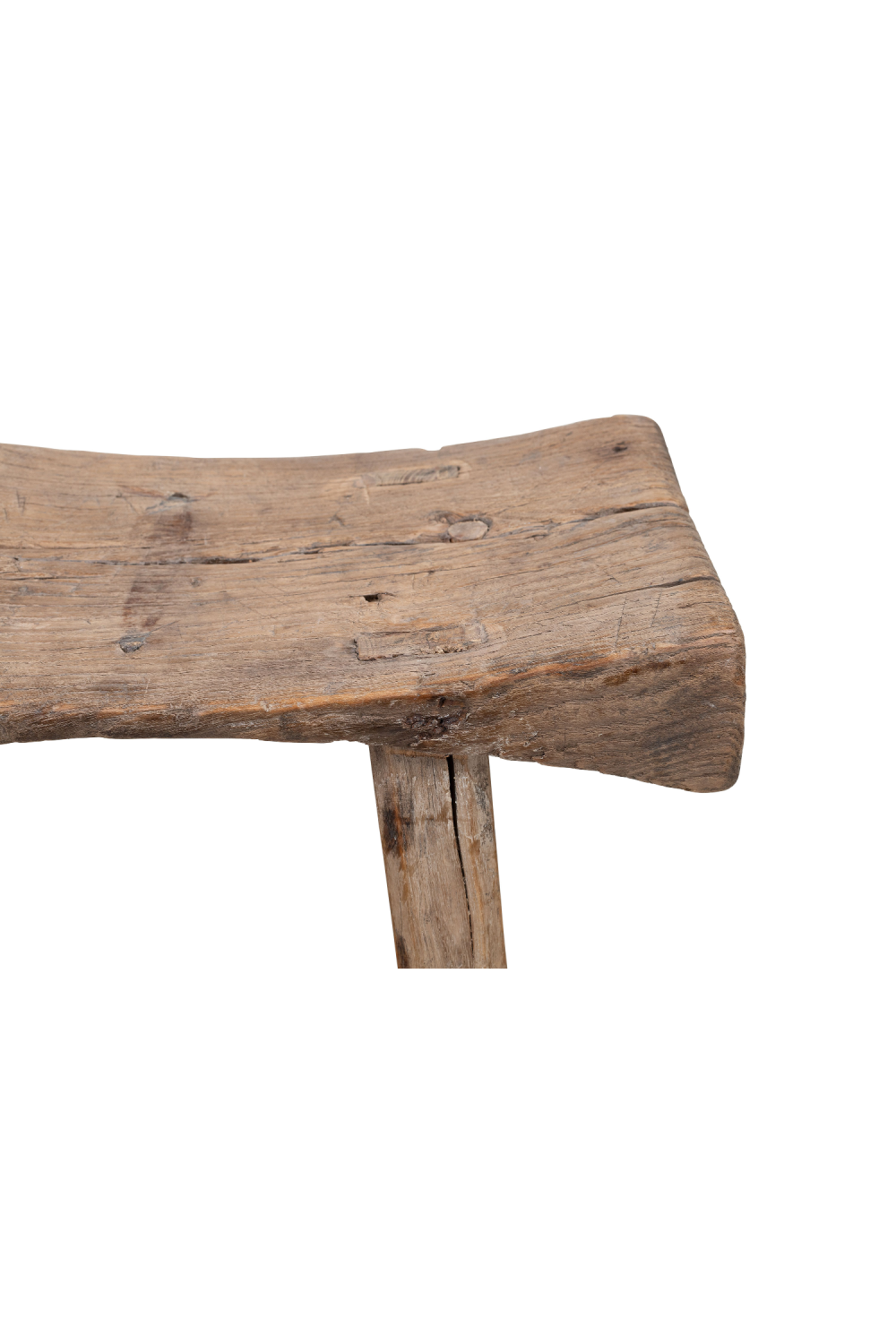 Rustic Elm Saddle Stool | Versmissen | Oroa.com