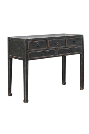 Rustic 5-Drawer Console Table | Versmissen | Oroa.com