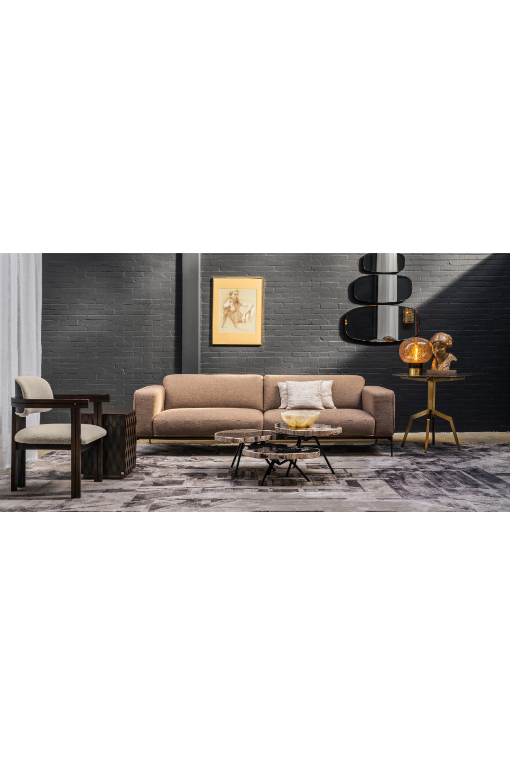 Petrified Wood Coffee Table Set (3) | Versmissen | Oroa.com