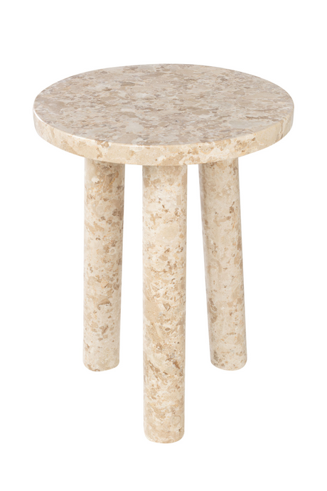 Cream Marble Tripod Occasional Table | Versmissen Tommy | Oroa.com