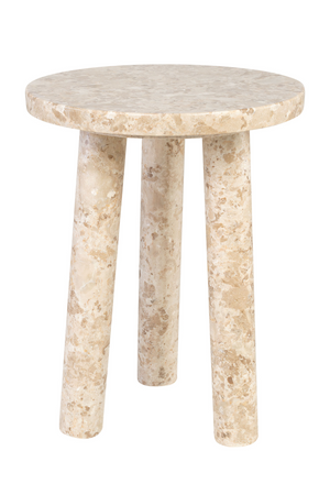Cream Marble Tripod Occasional Table | Versmissen Tommy | Oroa.com