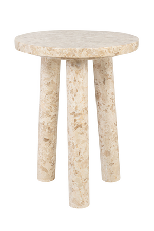 Cream Marble Tripod Occasional Table | Versmissen Tommy | Oroa.com