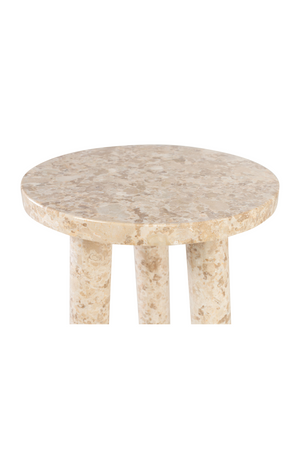 Cream Marble Tripod Occasional Table | Versmissen Tommy | Oroa.com