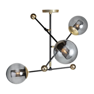 Smoked Glass Hanging Lamp L | Versmissen Orbit | Oroa.com