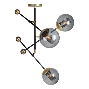 Smoked Glass Hanging Lamp L | Versmissen Orbit | Oroa.com