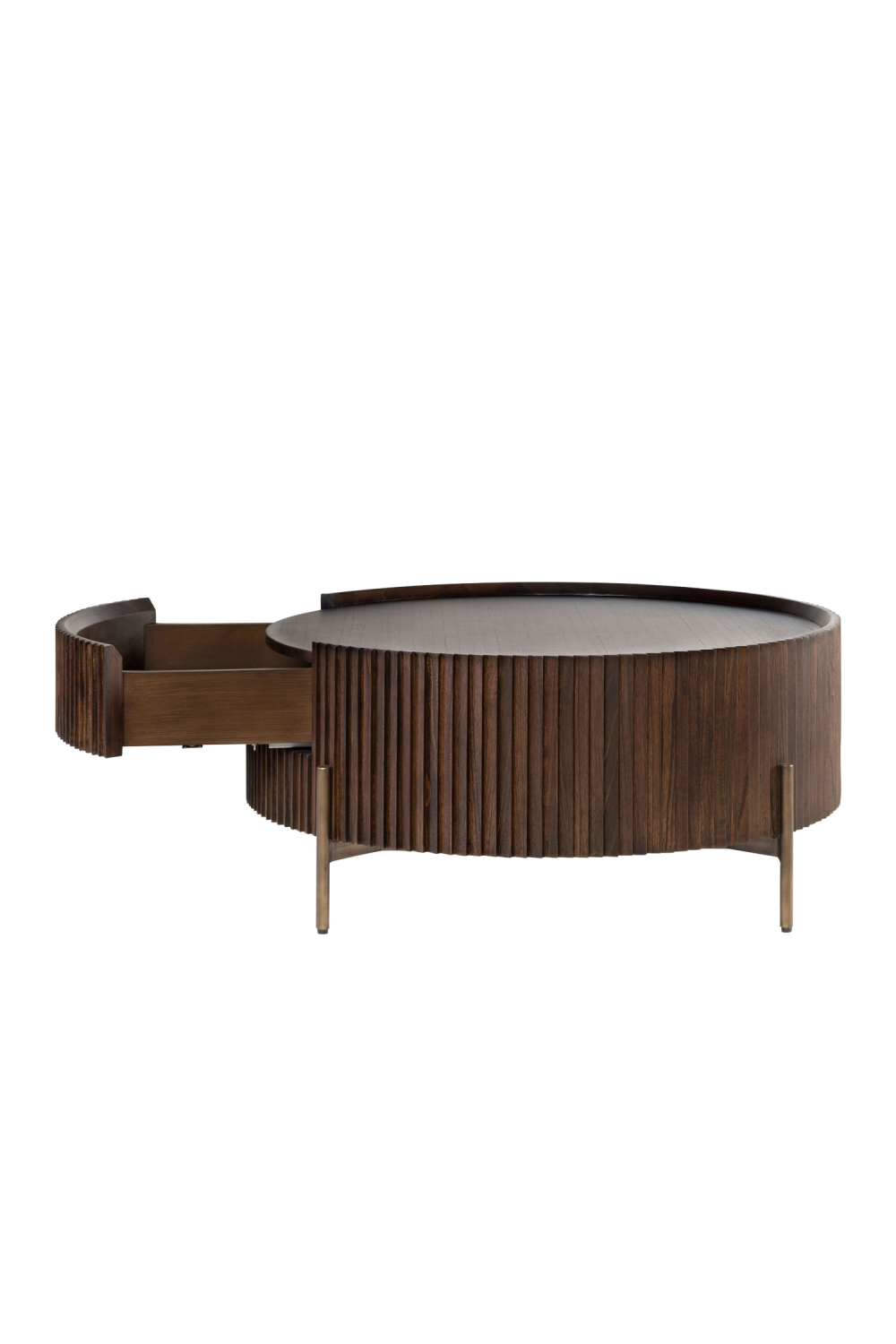 One-Drawer Round Coffee Table | Versmissen Pogoro | Oroa.com
