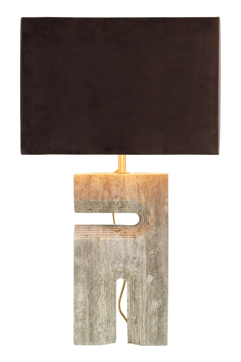 Gray Travertine Table Lamp | Versmissen Reso | Oroa.com