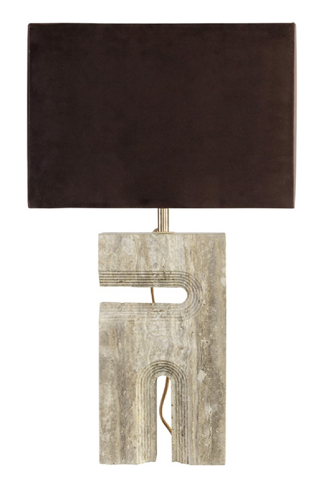Gray Travertine Table Lamp | Versmissen Reso | Oroa.com