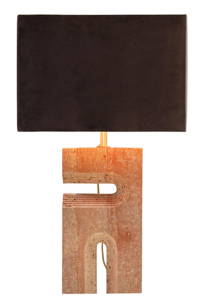 Red Travertine Table Lamp | Versmissen Reso | Oroa.com